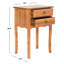 Table de chevet en bois massif à 2 tiroirs Bhavishya-24745410
