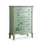 Armoire d'appoint en bois manufacturé brun-vert massif