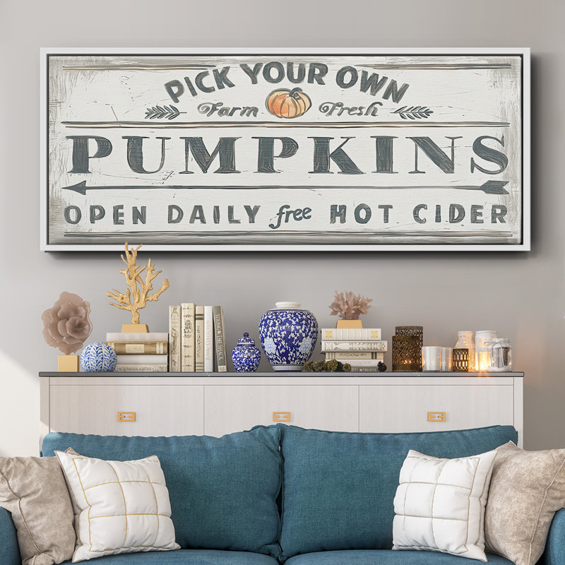 Pumpkin Patch I- Framed Canvas