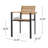 LARIS WOOD AND METAL CHAIR
