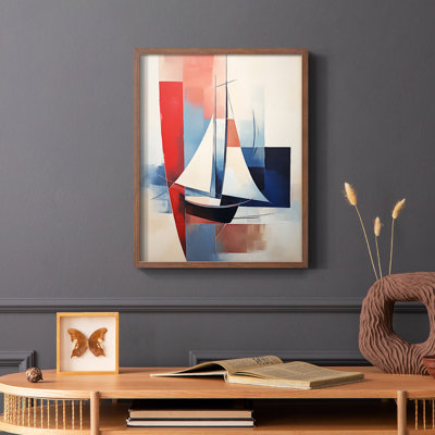 NAUTICAL Series CD  -Premium Framed Print -Ready to Hang - No Nails Required