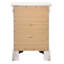 Table de chevet 3 tiroirs LouisPhillipe, blanc-915205754