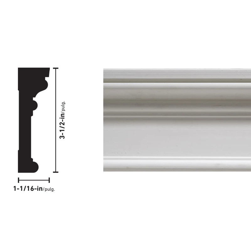 3.25 In. D X 3.5 In. W X 82 In. L Primed Finger Joint Casing Kit, 3.25 In. D X 32 In. W X 82 In. L
