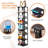 5 Tiers Shoe Rack Organizer For Closet Shoe Holder Storage Narrow Plastic Vertical, Free Standing Shoe Rack Shelf For Entryway Stackable Stability DIY, Black