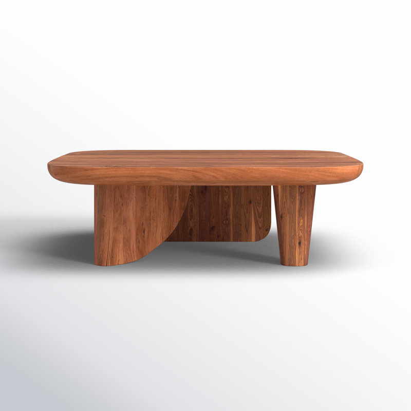 Perrine Solid Wood Coffee Table, Natural, 45" W x 41" D x 15" H