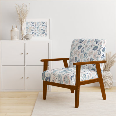 Chaise d'appoint moderne - Fauteuil bleu Serene Paisley Dreams