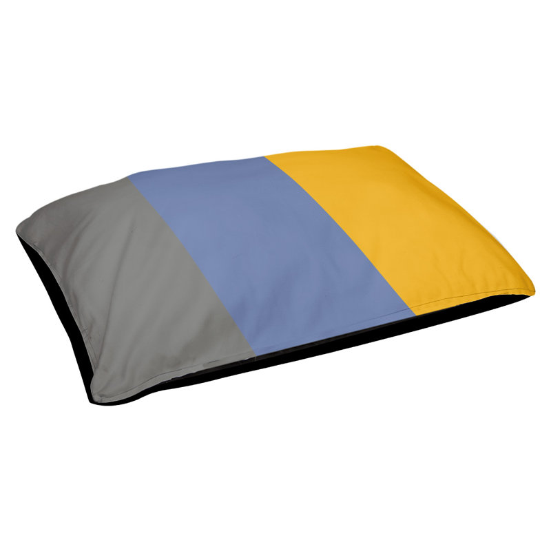 Coussin d'extérieur Memphis, Gris basketball / bleu basketball / jaune basketba, Très grand (l 50 po x P 40 po x H 17 po)