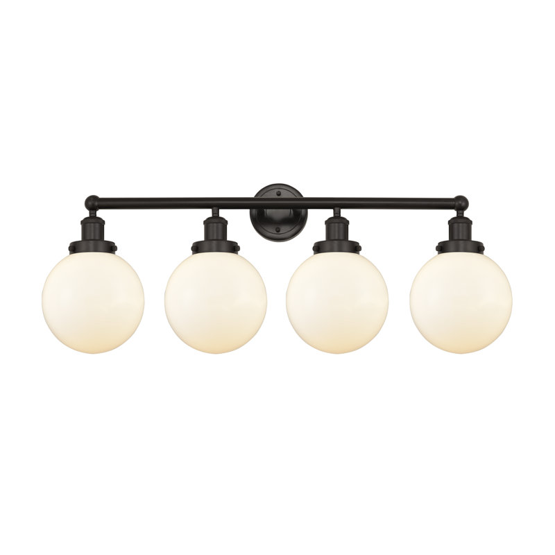 Alphonsa 4 - Light Dimmable Vanity Light, Matte White, Oil Rubbed Bronze