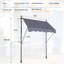 Auvent de patio 100% fabriqué - 78 po x 47 po avec abat-jour manuel rétractable et cadre d'intimité 78 po