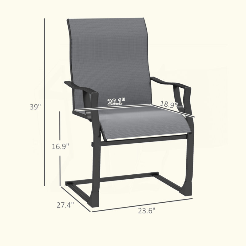Ensemble de 2 chaises de patio pour l'extérieur