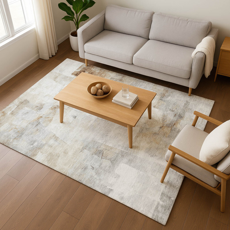 Premium Machine Washable Garett AMF1673 Abstract Rug, Rectangle 10' x 14'