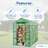 Deluxe Walk-In Greenhouse with 2 Tiers and 8 Shelves - Green Cover-102671707