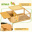 Cage de reptile en bois - Maison de tortue pour serpents. Habitation de tortue en bois massif 2 pièces, stable et facile à vérifier