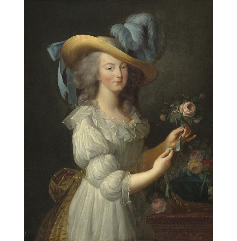 "Marie-Antoinette" par After Élisabeth-Louise Vigée Le Brun - Art mural sur toile tendue avec châssis, H 24 po x l 17 po