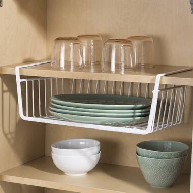 Smart Design Undershelf Storage Basket - Medium - 16 x 5.5 inch - Black