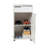 Multi-Purpose Cabinet with Wheeled Legs, White, 19.7 x 39.4 x 15.7 inches | Coated Particle Board, Thickness: 0.6 inches | Features 1 Drawer, Wall-Mountable Design, Perfect for Modern Home & Office Storage