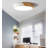 Metal and Wood LED Flush Mount Ceiling Light 6500K White-1798970194-1803618907