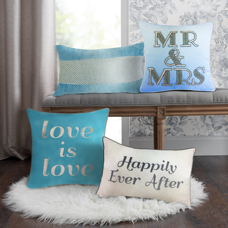 Edie@Home Sequined Reversible Throw Pillow
