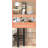 4-Tier Over The Toilet Storage Cabinet Adjustable Shelf Black Square