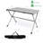 43 in. L Aluminum Rectangular Folding Table Picnic Table-73609267