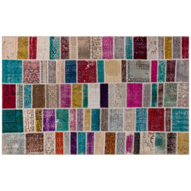 Tapis multicolore fabriqué à la main Modern
