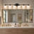 Modern 6-light Matte black vanity light-724168518