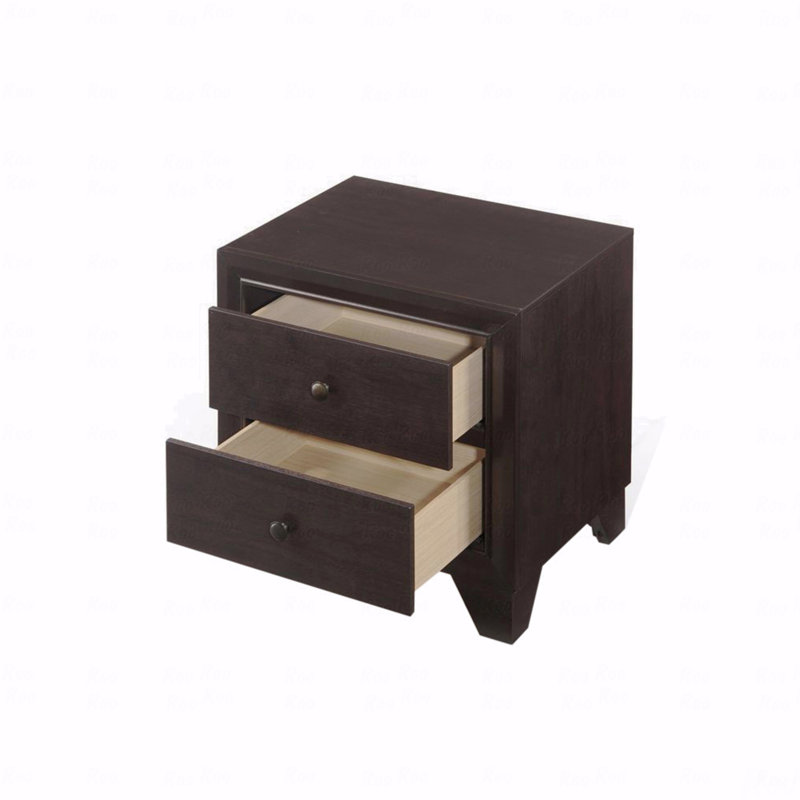 Woodenen Bedroom Nightstand With 2-Drawers