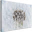 Painting, White Dandelion Plants - No Frame Print on Canvas-98483457