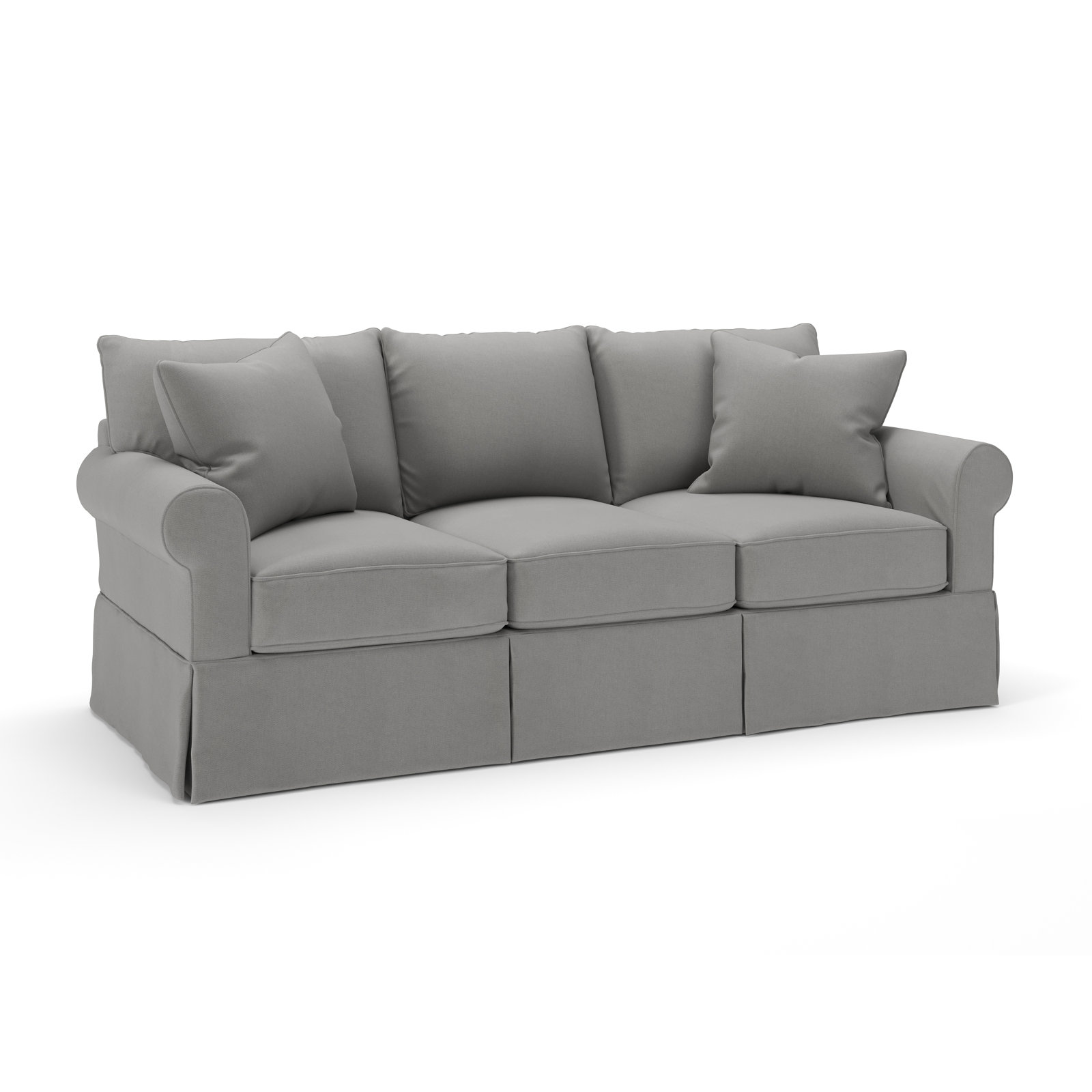 Amari 89'' Sofa, Bayou Light Gray Canvas