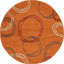 Tapis terre cuite à motif abstrait Lilla-22946898