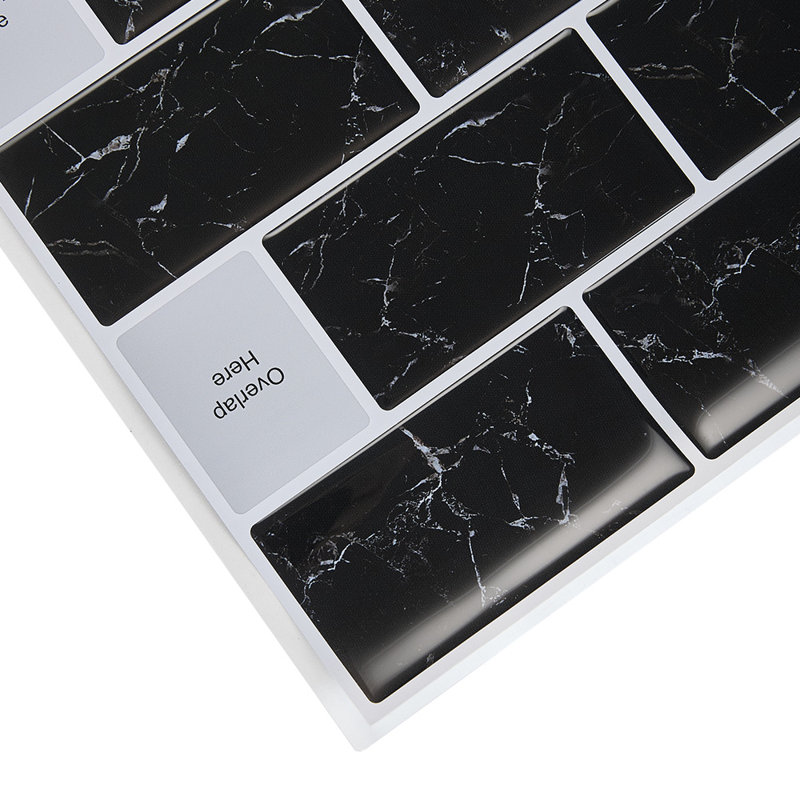 30cm x 30cm Wallpaper Tile, Light Black