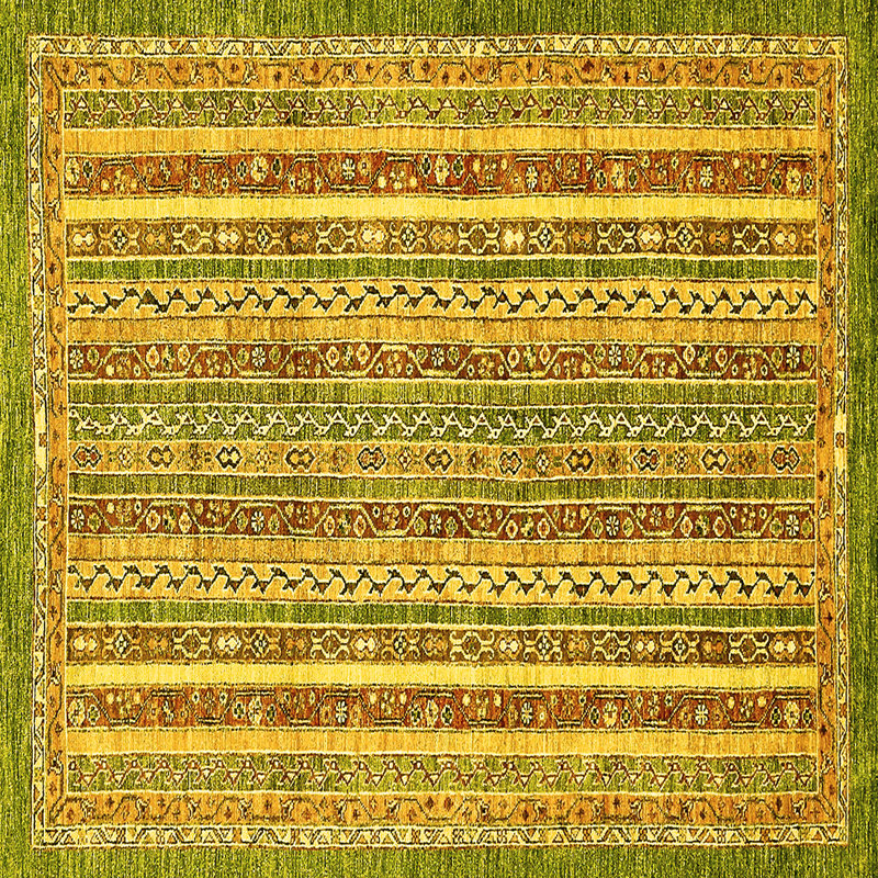 Koertdine Washable Abstract Indoor Rug, Square 3'