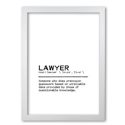 Lawyer Questionable 1 Piece Single Picture Frame Wall Art
