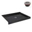 Base de douche en acrylique noir mat avec drain central Streamline 48 po x 36 po Streamline-118934400