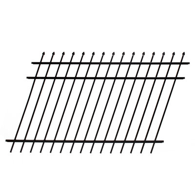 Panneau de clôture en métal thermolaqué en aluminium thermolaqué H 4 pi x l 5,9 pi Athens