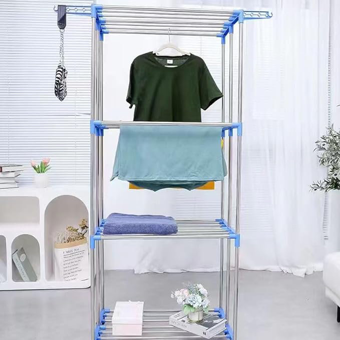 Casabella Clothes Airer 4 Tier Clothes Drying Rack Heavy Duty 3 Column 60 Kg Capacity