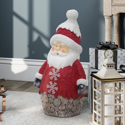 Résine de Noël père Noël avec sculpture