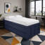Lit capitaine simple avec 4 tiroirs de rangement, porte de rangement latérale, cadre de lit plateforme en bois avec support à lattes, lit de rangement peu encombrant-1985777800