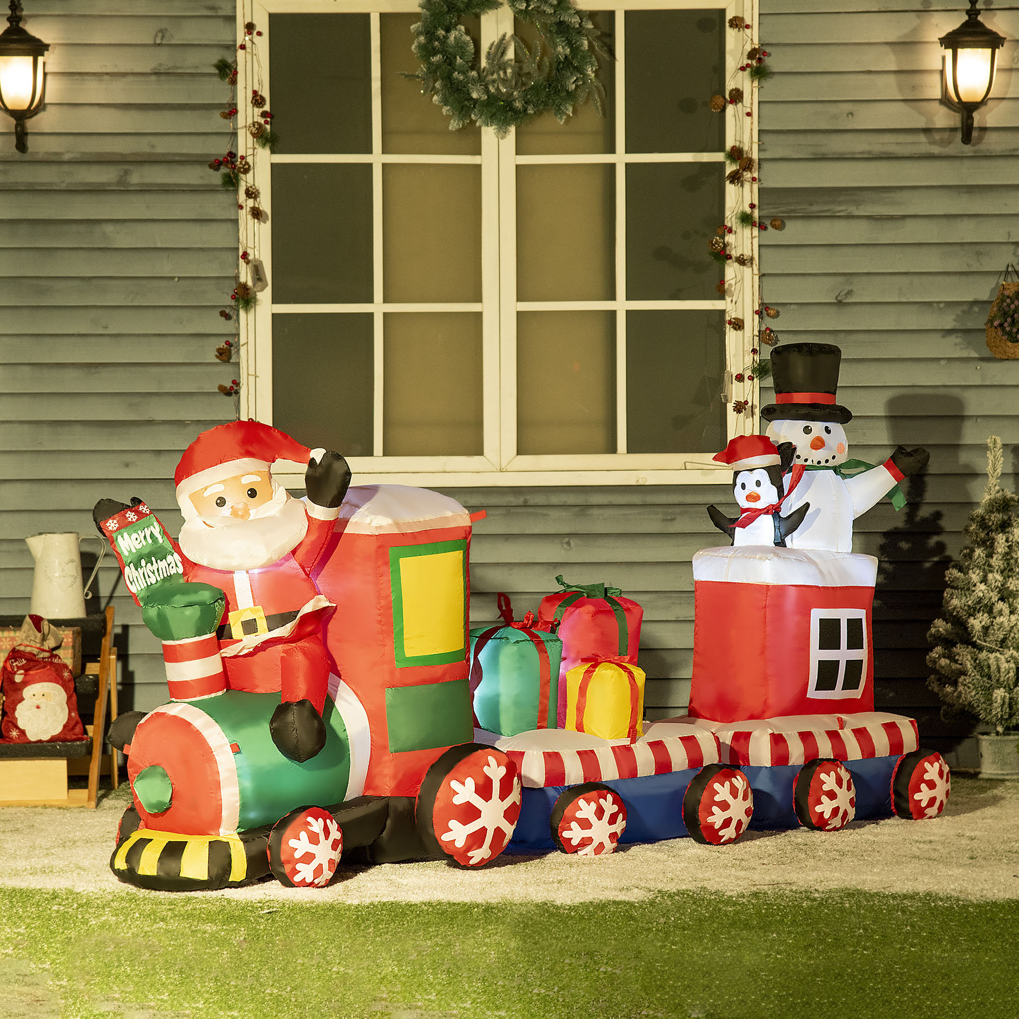 Christmas train made out best sale of crates