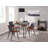 Montreal Solid Wood Top Metal Base Dining Table