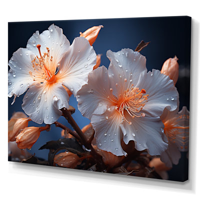 Pétales d'hibiscus au clair de lune - reproduction sur toile