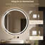 LED Bathroom Round Mirror with Light – Anti-Fog and Adjustable Colour Lighting-671517304