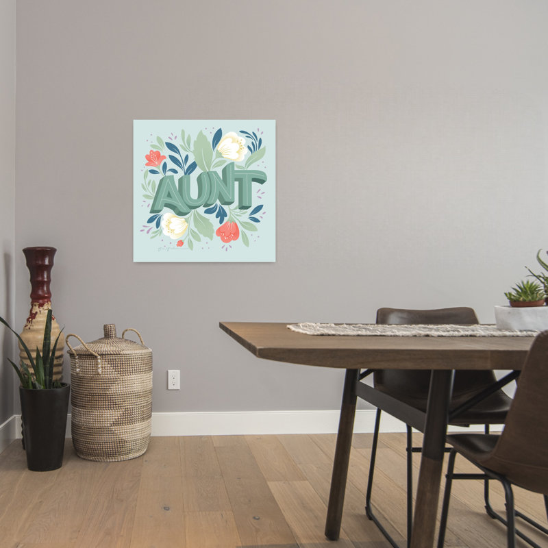 Tante, art floral contemporain, H 24 po x l 24 po