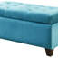 Banc de rangement / repose-pieds bleu Silas