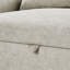 Lit 55,1 po avec cadre stable et réglable - Beige pour les ports d'appoint, poches de rangement, 2 coussins de couleur-1365373749-1365373747