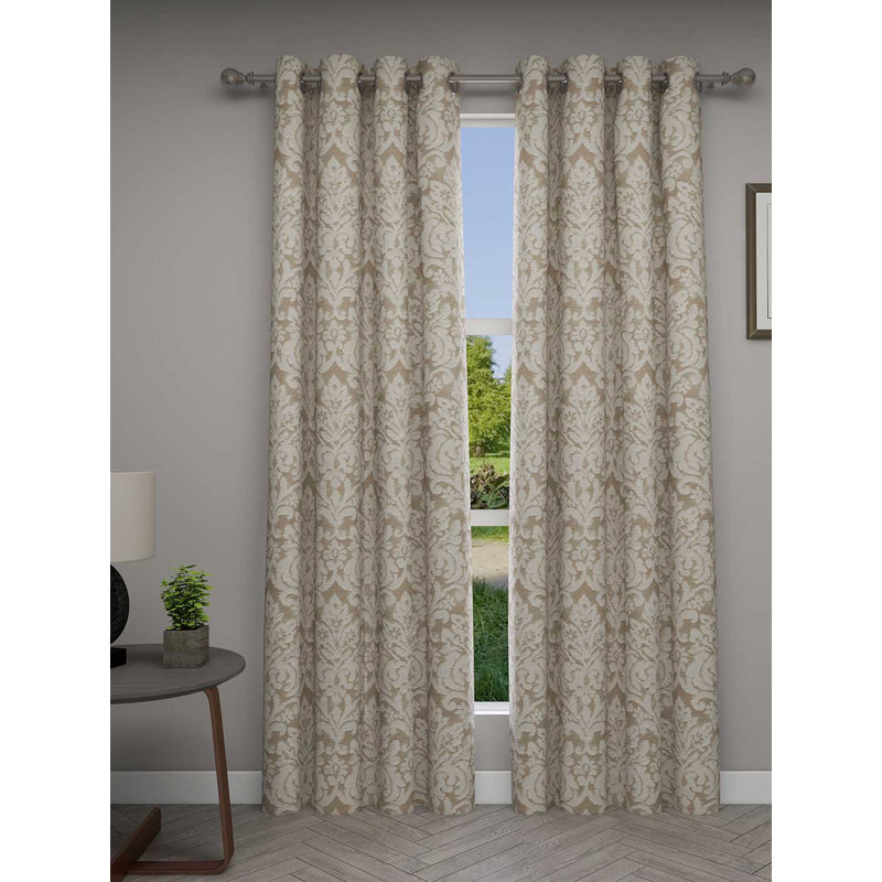 Ruano Room Darkening Curtain Pair, Sand
