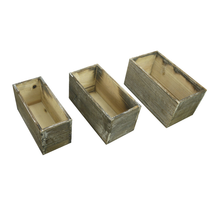 Huck Handmade Wood Planter Box