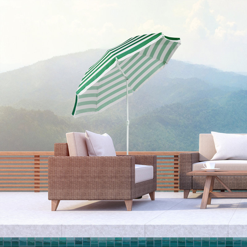Immanuel 160cm Beach Parasol, Green