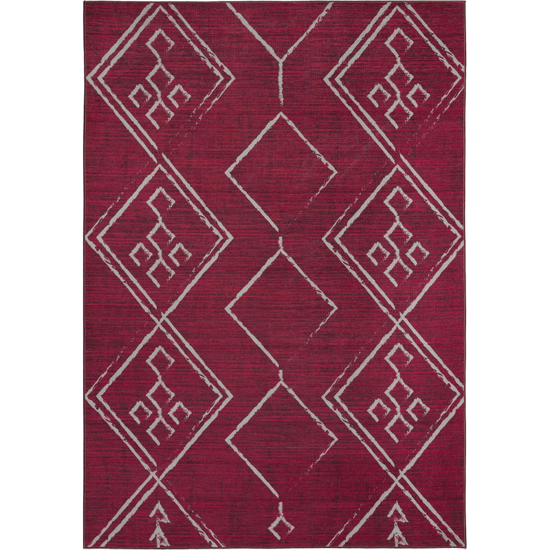 Kelchner Washable Geometric Indoor Rug, Rectangle 5'4'' x 8'