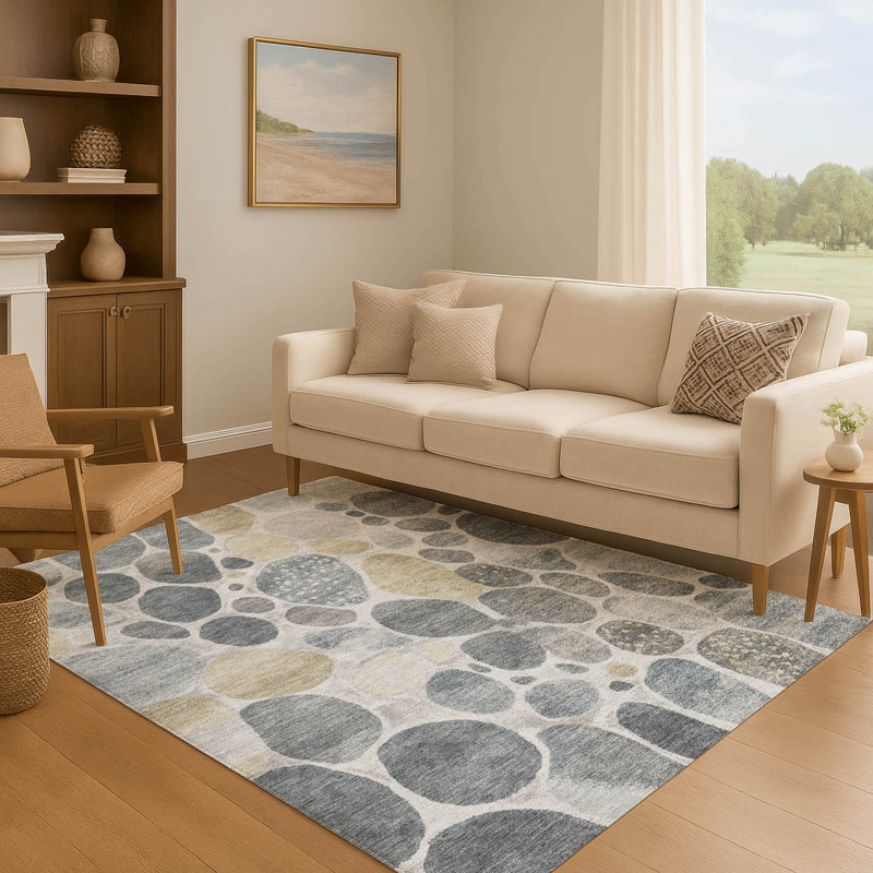 Premium Machine Washable  Geometric Rug, Rectangle 10' x 14'